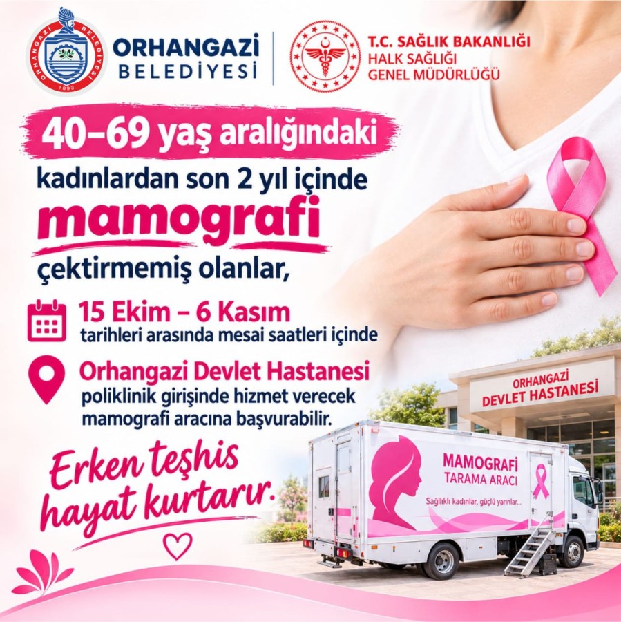 Orhangazi Belediyesi’nden Kadınlara Ücretsiz Mamografi Taraması